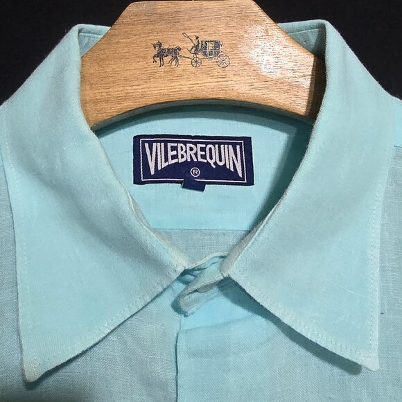 Vilbrequin 100% Linen Men's LS BF Shirt - L.Blue - Sz XL* - Picture 2 of 4